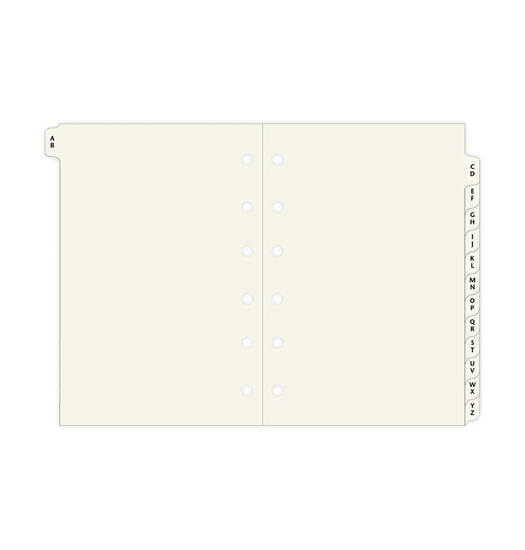 Cotton Cream A-Z Dividers - Pocket - Image 4
