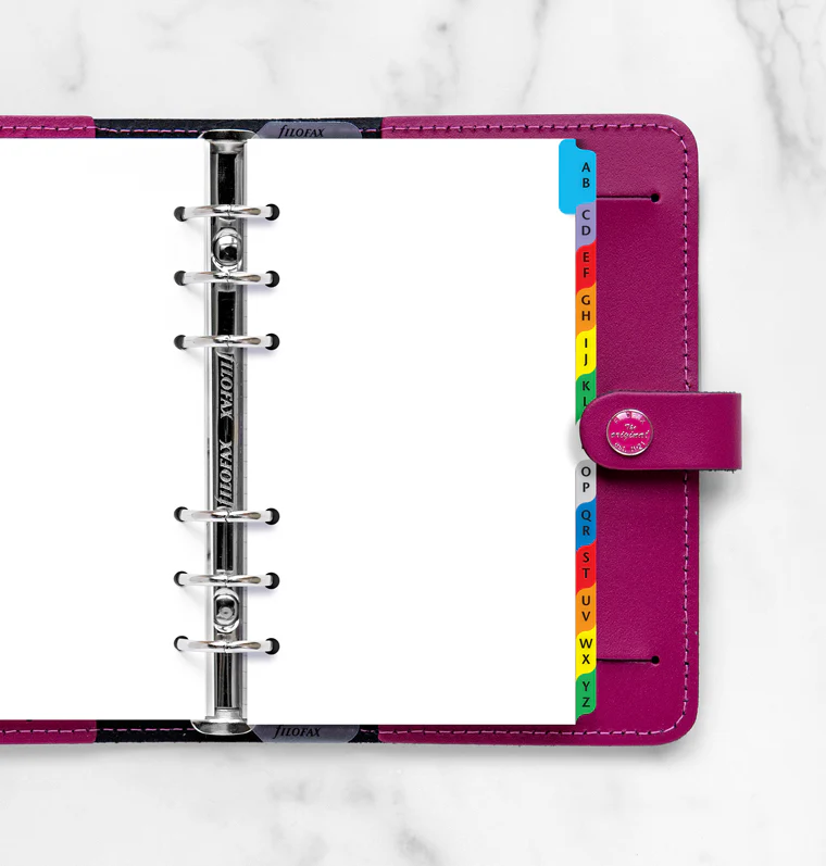 A-Z Dividers with Coloured Tabs - Personal - Image 2