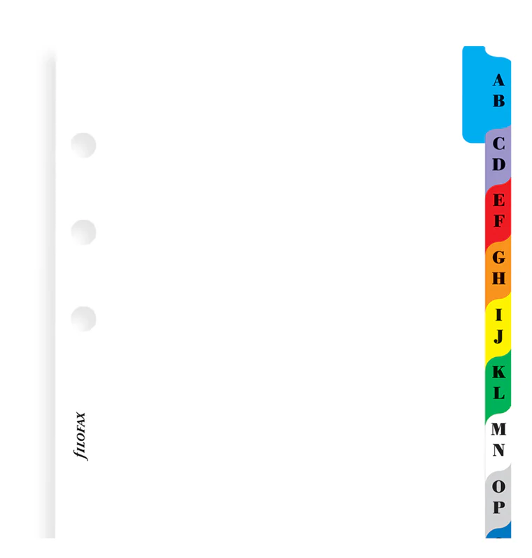A-Z Dividers with Coloured Tabs - Personal - Image 4
