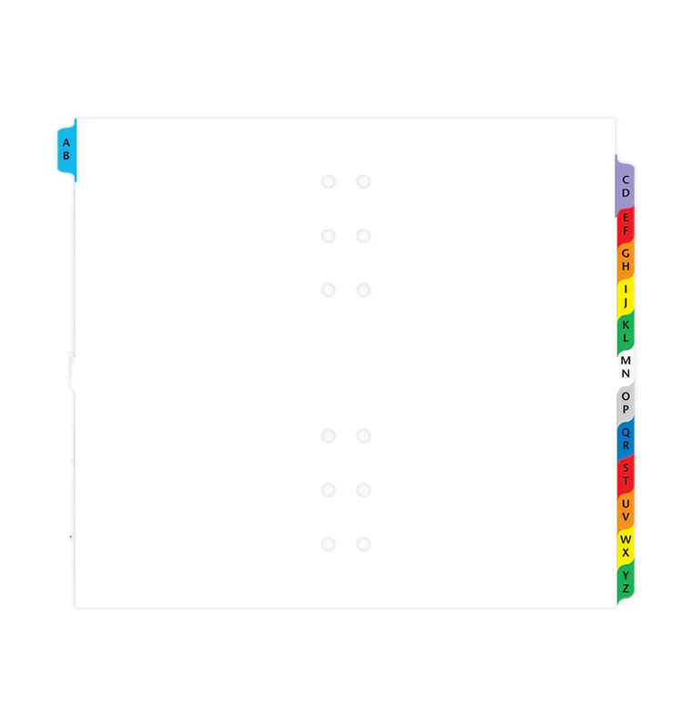 A-Z Dividers with Coloured Tabs - Personal - Image 5