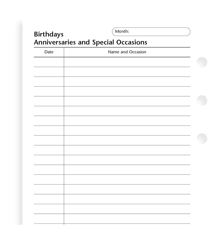 Birthdays, Anniversaries and Special Occasions Personal Refill - Image 5