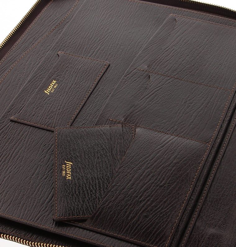 Chester A4 Zip Leather Writing Folio - Image 3
