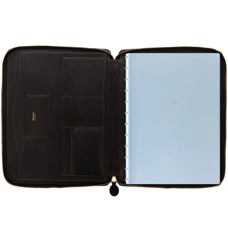 Chester A4 Zip Leather Writing Folio - Image 4