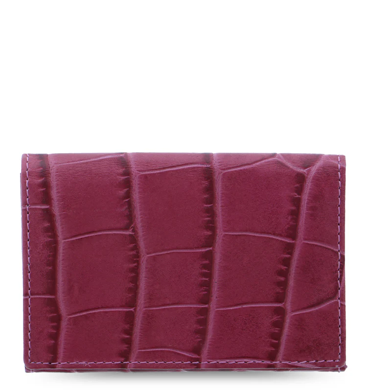 Classic Croc Leather Business Card Holder - Image 6