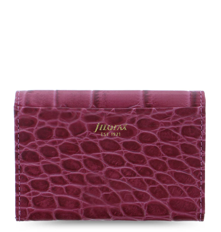 Classic Croc Leather Business Card Holder - Image 8