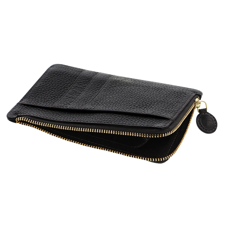 Classic Stitch Soft Zip Leather Card Holder - Image 3