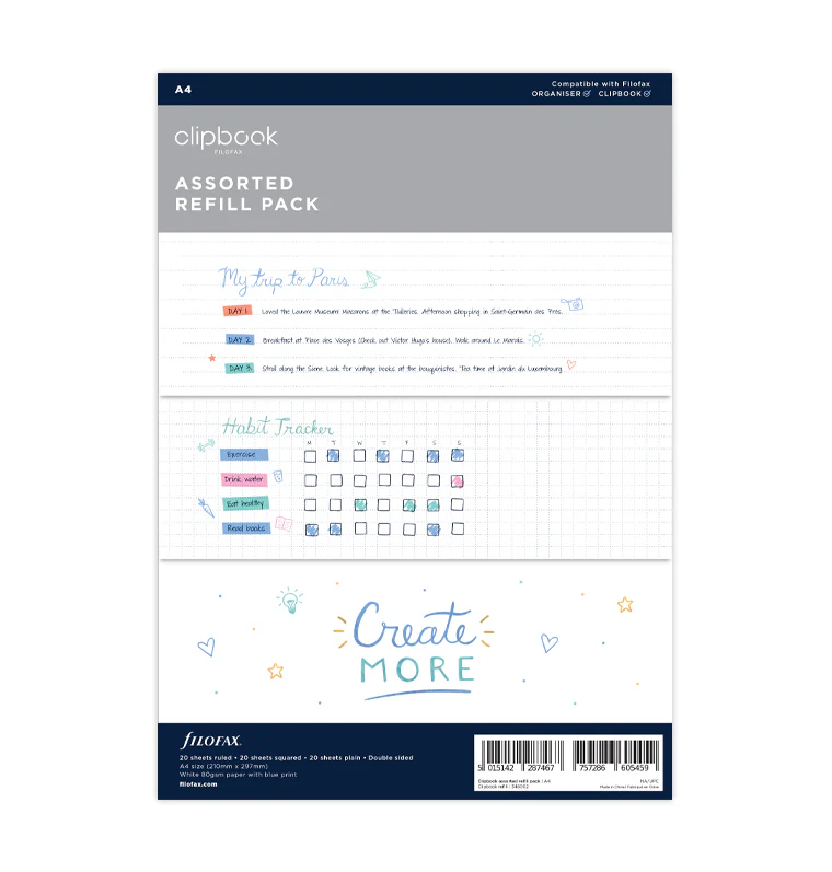 Clipbook Assorted Refill Pack - A4 - Image 5