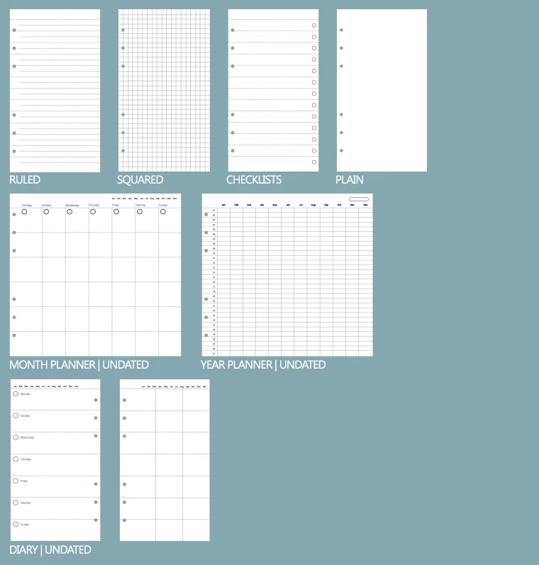 Clipbook Classic Monochrome Personal Zip Organiser - Image 4