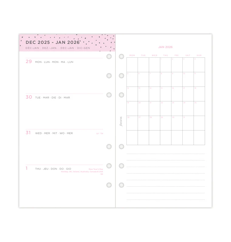 Confetti Week On Two Pages Diary - Personal 2026 Multilanguage - Image 9