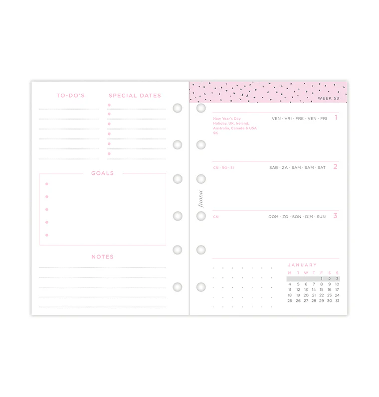 Confetti Week On Two Pages Diary - Pocket 2027 Multilanguage - Image 6