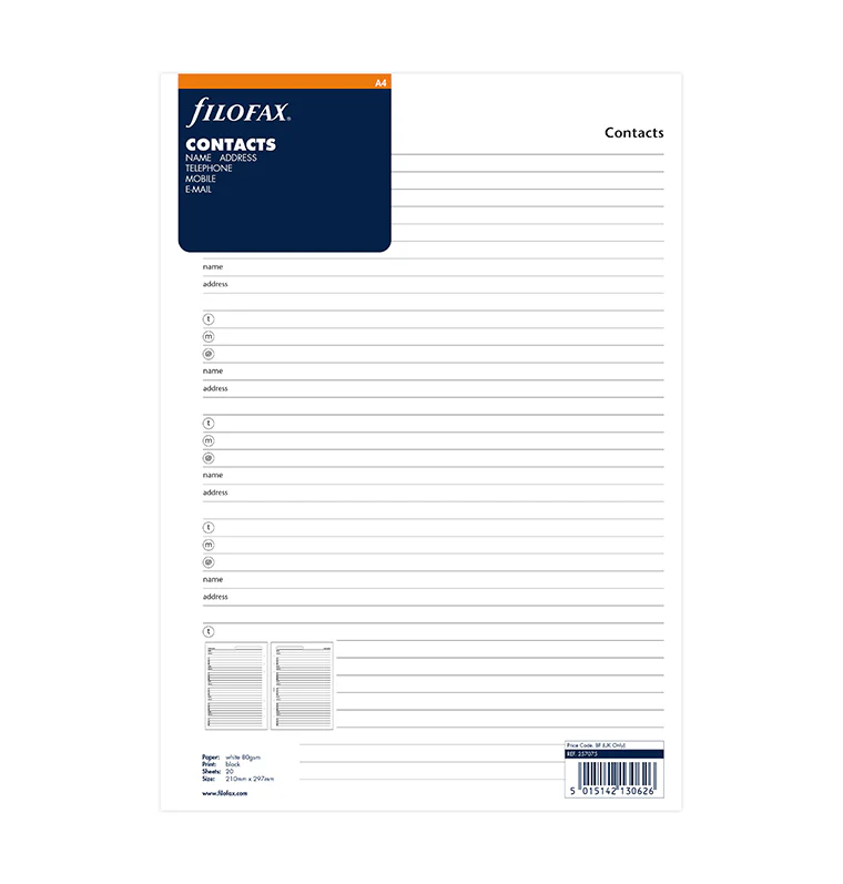 Contacts Refill - A4 - Image 6