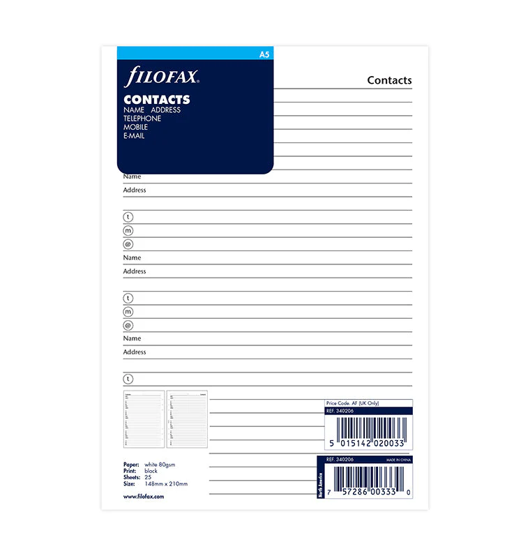 Contacts Refill - A5 - Image 6