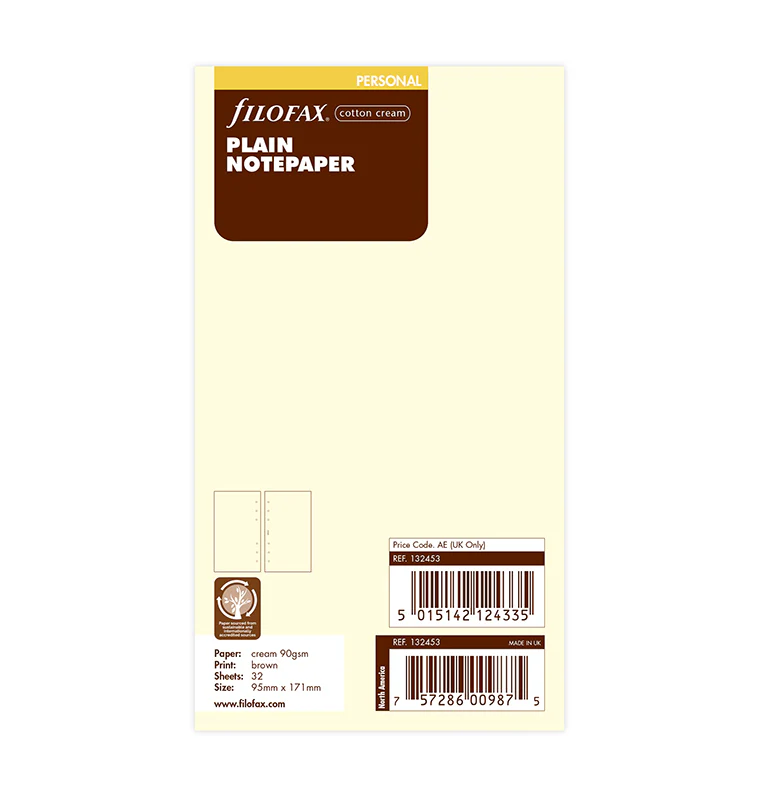 Cotton Cream Plain Notepaper Refill - Personal - Image 6