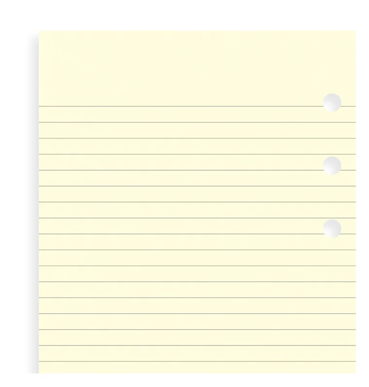 Cotton Cream Ruled Notepaper Refill - Personal - Image 5