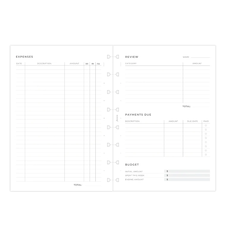 Expense Tracker Notebook Refill - A5 - Image 4