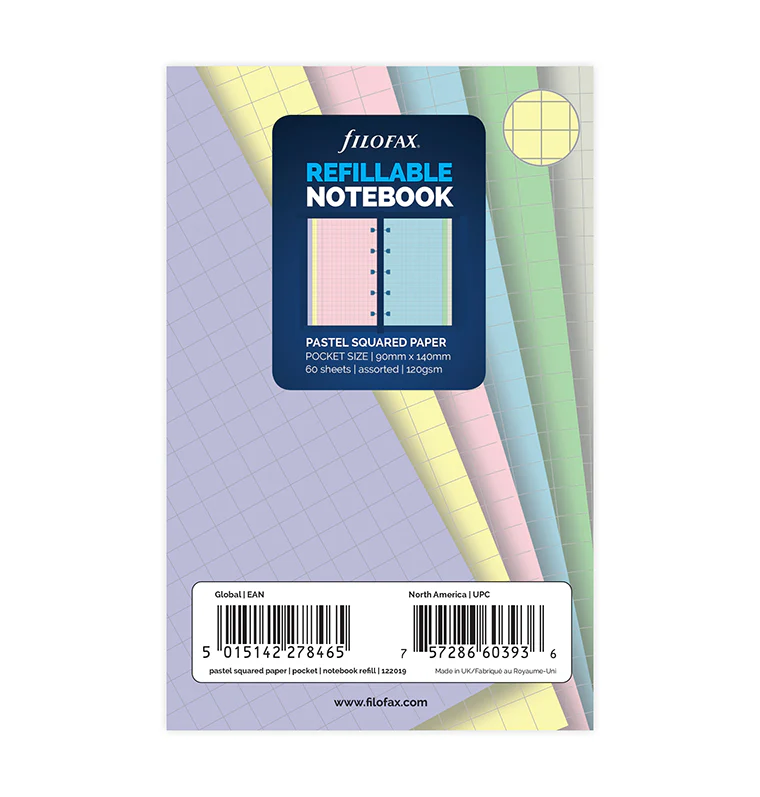 Filofax Notebook Pastel Squared Paper Refill - Pocket - Image 6