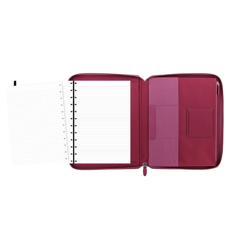 Finsbury A4 Zip Leather Folio - Image 3