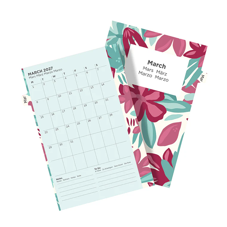 Floral Illustrated Diary Refill Pack - Pocket 2027 Multilanguage - Image 7
