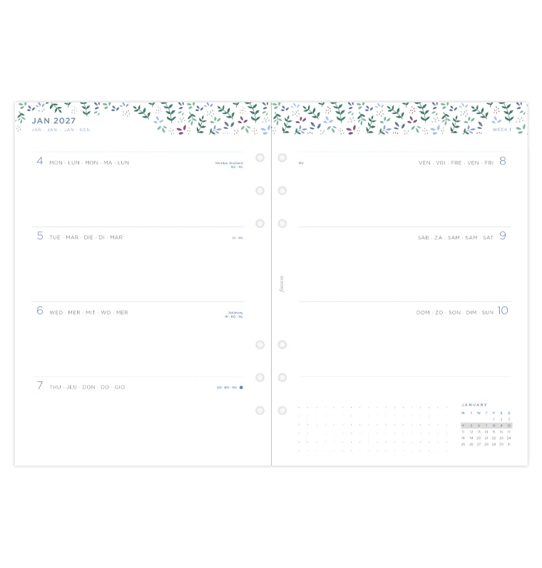 Garden Week On Two Pages Diary - A5 2027 Mutilanguage - Image 4