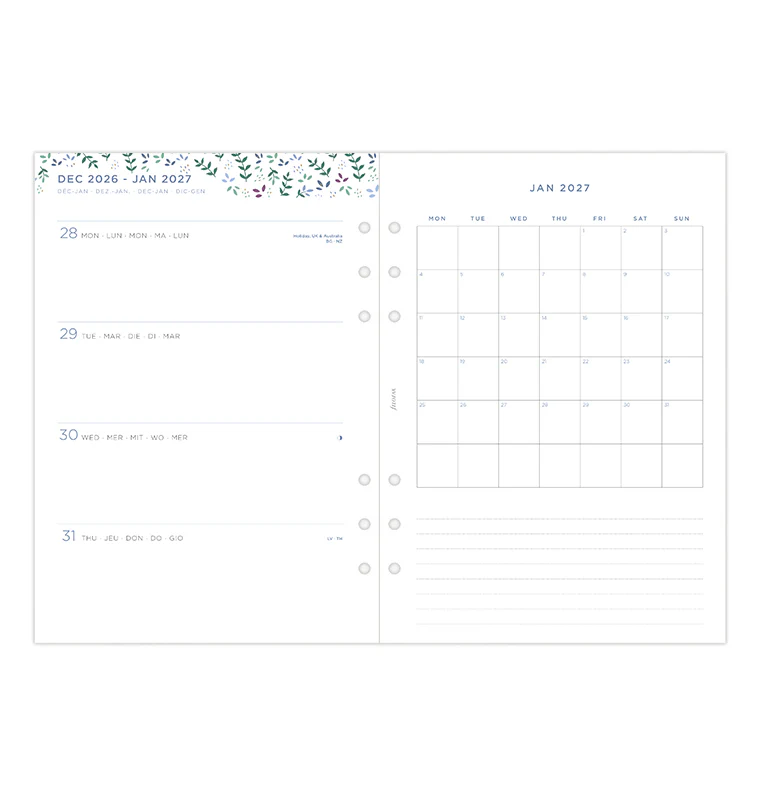 Garden Week On Two Pages Diary - A5 2027 Mutilanguage - Image 5