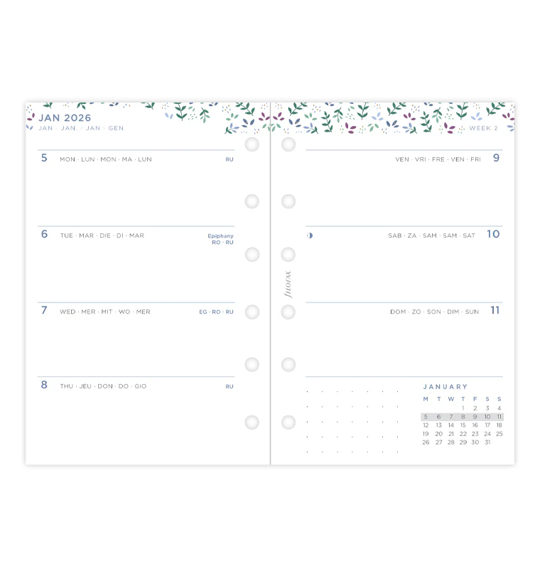 Garden Week On Two Pages Diary - Pocket 2026 Multilanguage - Image 4