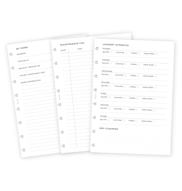 Household Planner Notebook Refill - A5 - Image 4