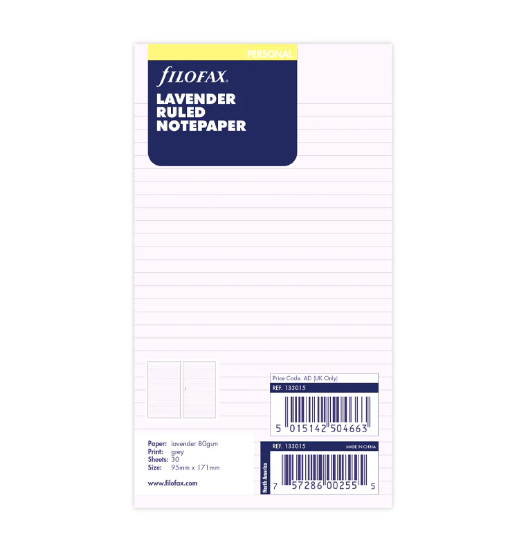 Lavender Ruled Notepaper Refill - Personal - Image 5