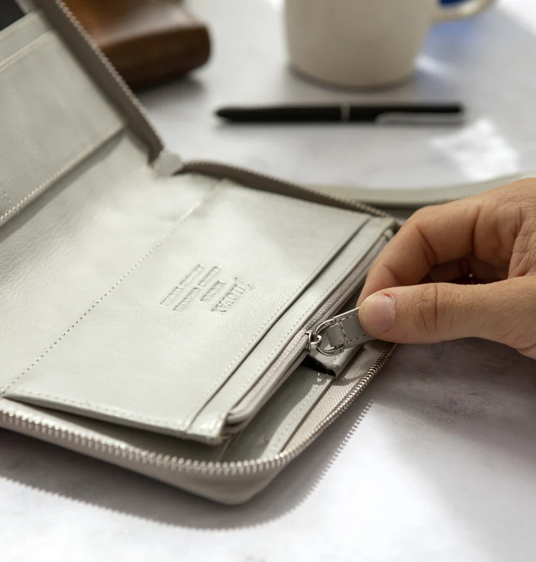Malden Personal Compact Zip Leather Organiser - Sale - Image 20