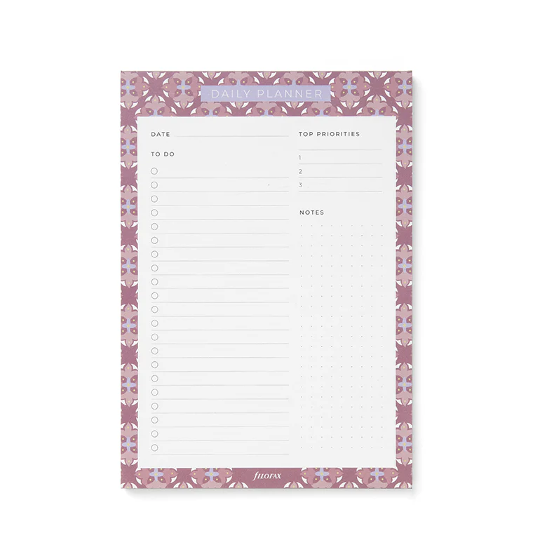 Mediterranean Daily Planner Notepad with Magnet