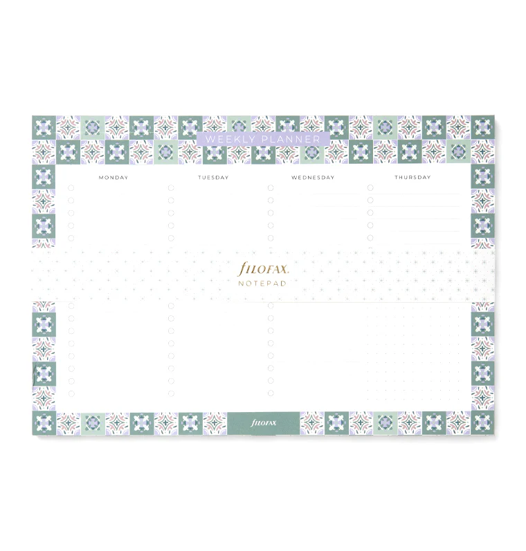 Mediterranean Weekly Planner Notepad with Magnet - Image 4