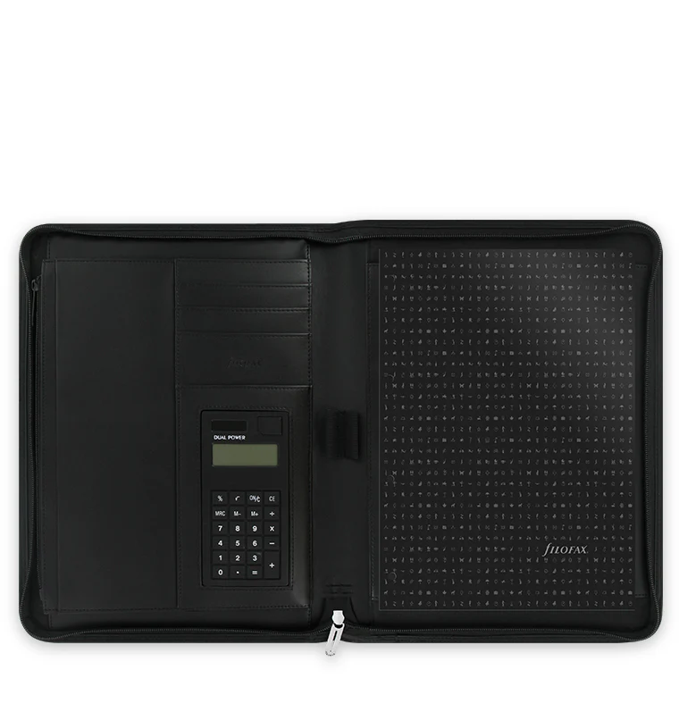 Metropol Zipped Folio With Calculator Black - Image 3