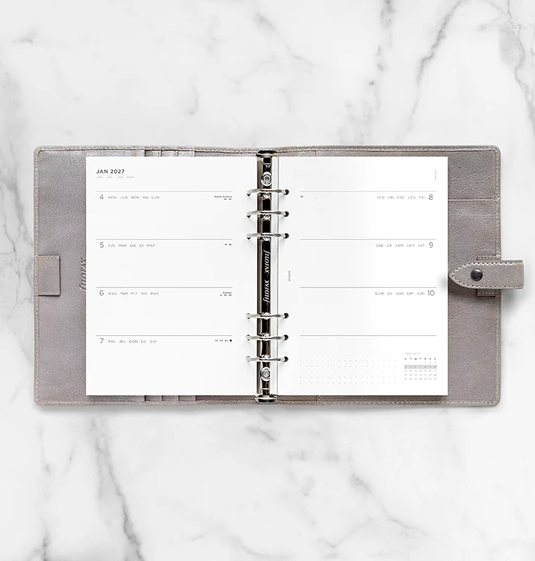 Minimal Week On Two Pages Diary - A5 2027 Multilanguage - Image 3