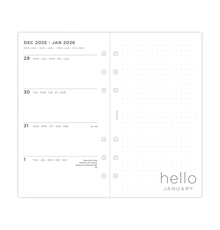 Minimal Week On Two Pages Diary - Personal 2026 Multilanguage - Image 8