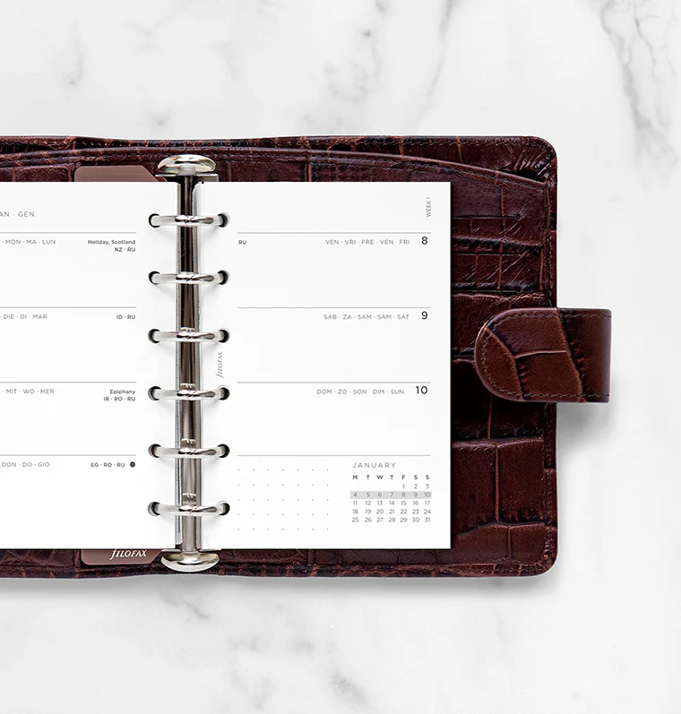 Minimal Week On Two Pages Diary - Pocket 2027 Multilanguage - Image 2