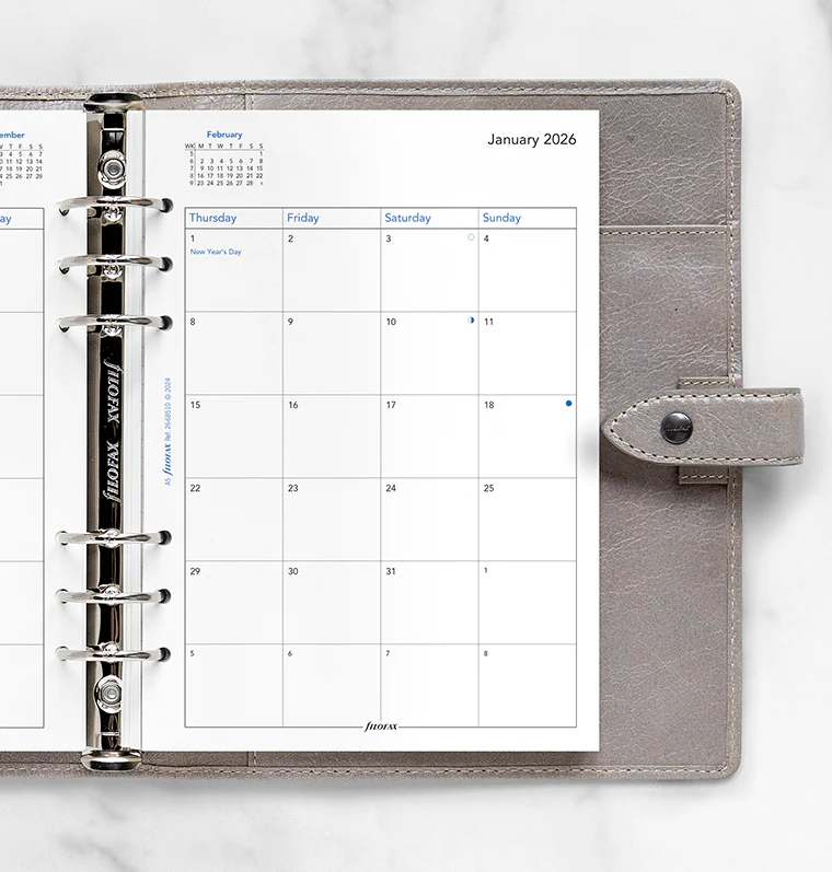 Month On Two Pages Diary - A5 2026 English - Image 2