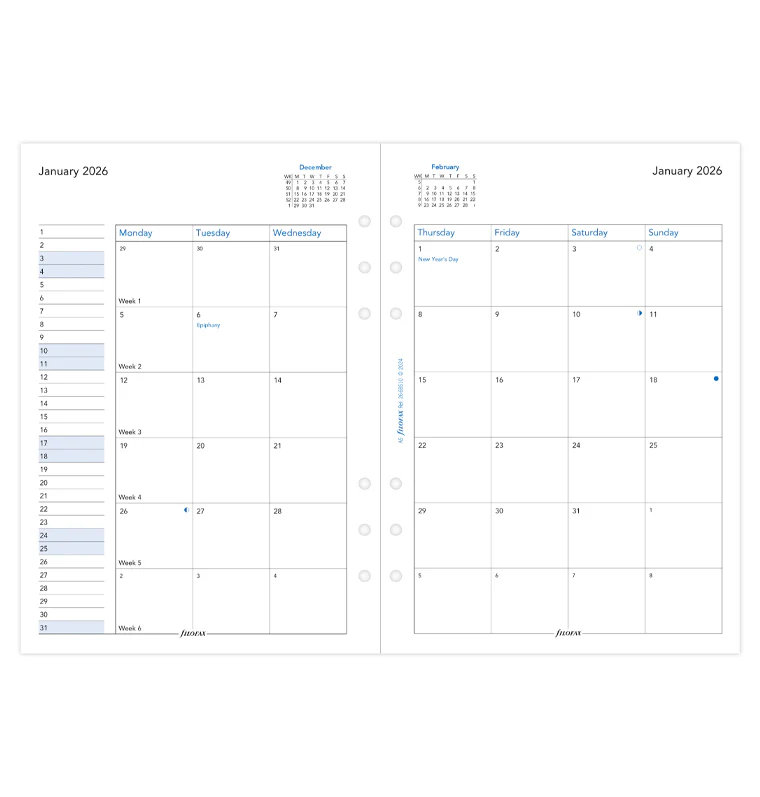 Month On Two Pages Diary - A5 2026 English - Image 4