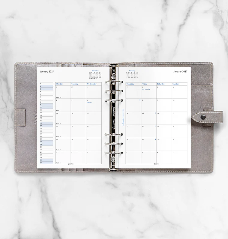 Month On Two Pages Diary - A5 2027 English - Image 3