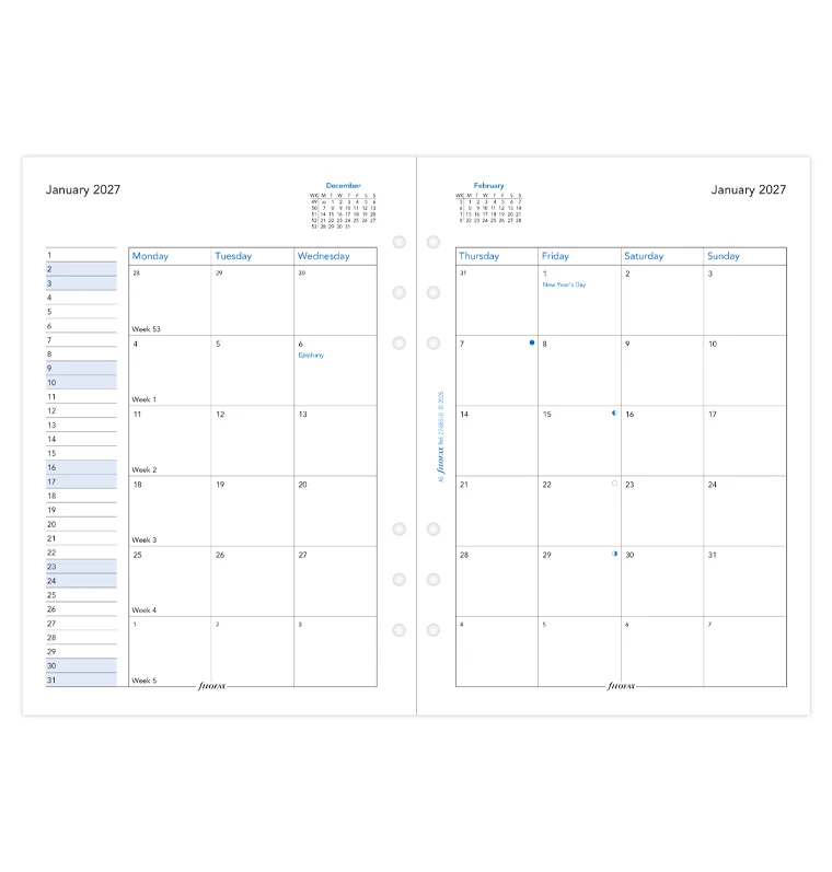 Month On Two Pages Diary - A5 2027 English - Image 4