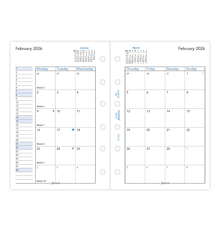 Month On Two Pages Diary - Pocket 2026 English - Image 4
