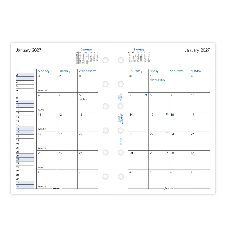 Month On Two Pages Diary - Pocket 2027 English - Image 4