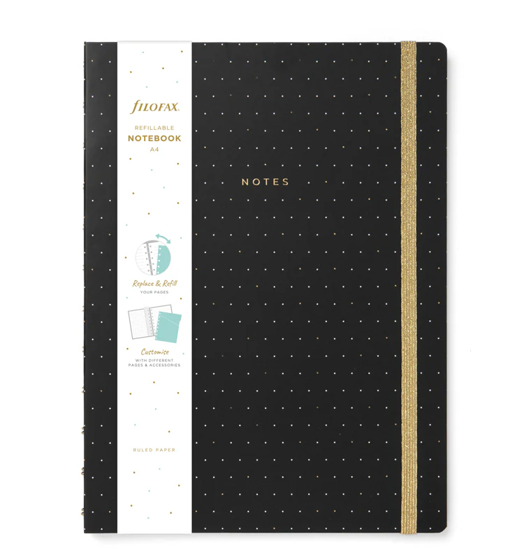 Moonlight A4 Refillable Notebook Black - Image 4