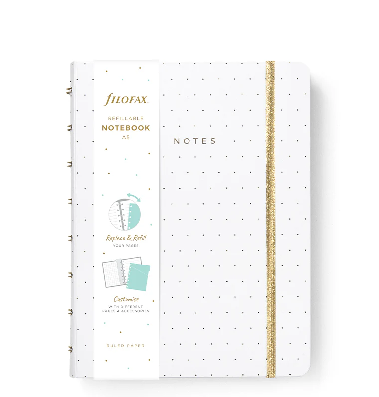 Moonlight A5 Refillable Notebook White - Image 4