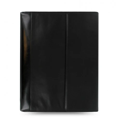 Nappa A4 Leather Zipped Folio with Removable Rings Black - Sale