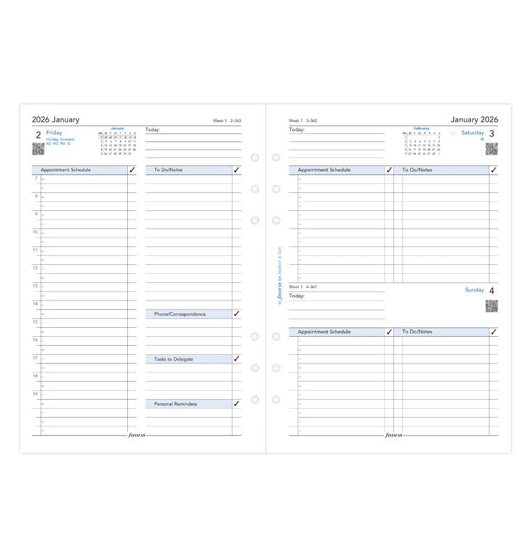 One Day On A Page Business Diary - A5 2026 English - Image 4