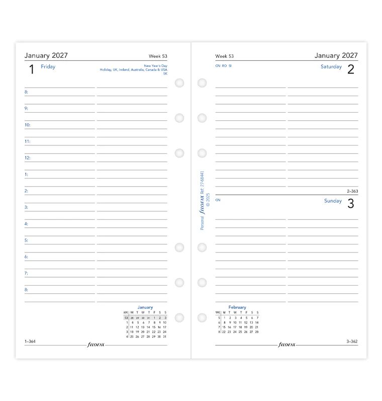 One Day On A Page Diary With Appointments - Personal 2027 English - Image 4