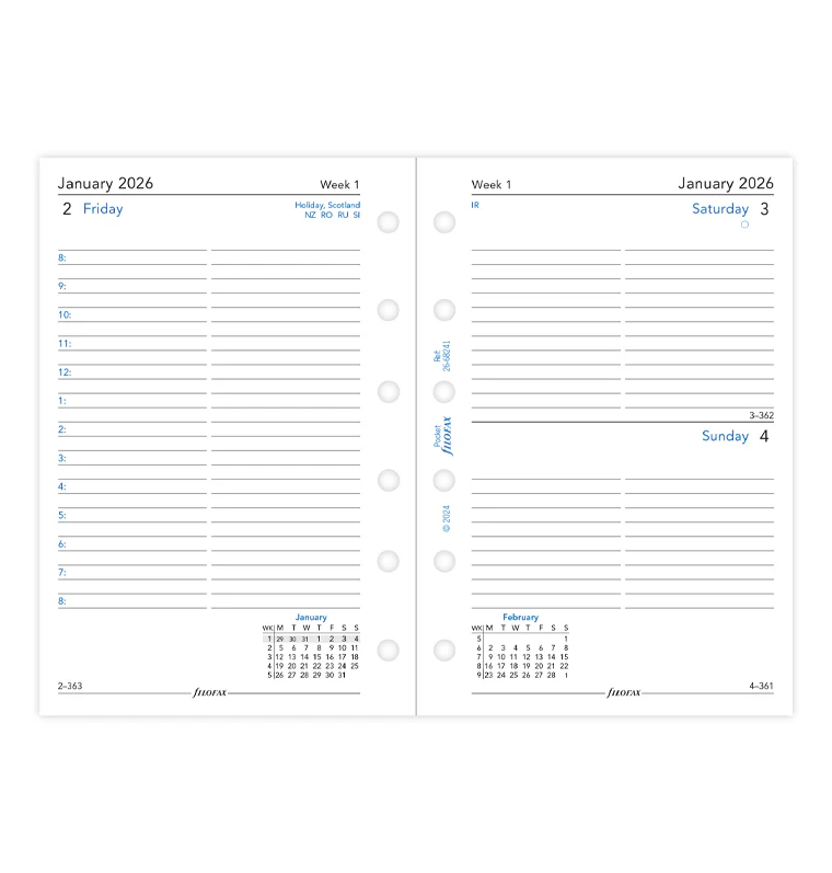 One Day On A Page Diary With Appointments - Pocket 2026 English - Image 4