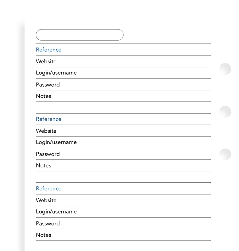 Password Paper Refill - Personal - Image 4