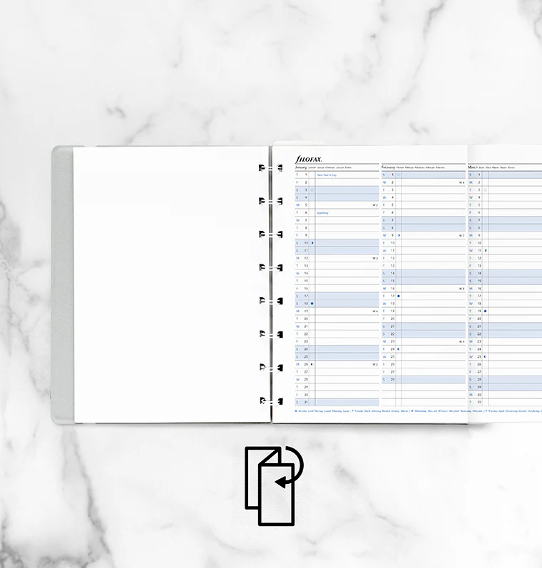 Refillable Notebook Year Planner Refill - A5 2026 Multilanguage - Image 3