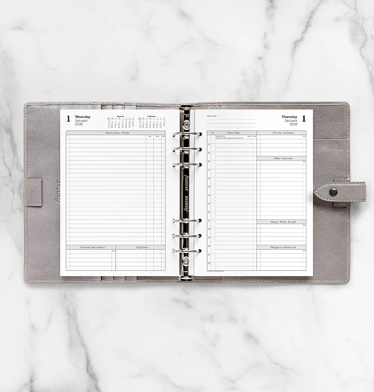 Time Management One Day On Two Pages Diary - A5 2026 English - Image 3