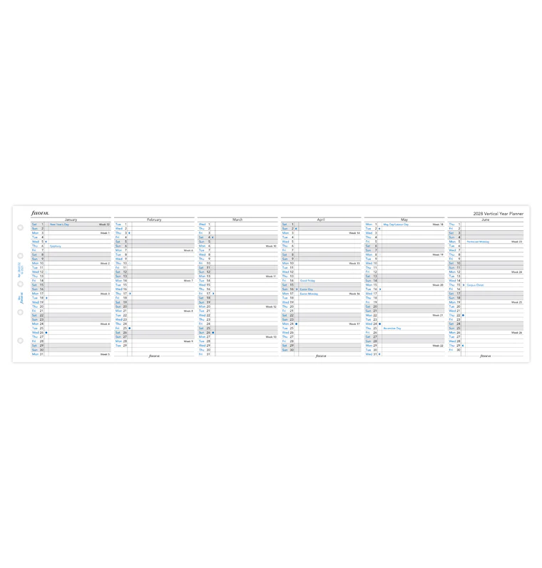 Vertical Year Planner - Mini 2028 English - Image 4